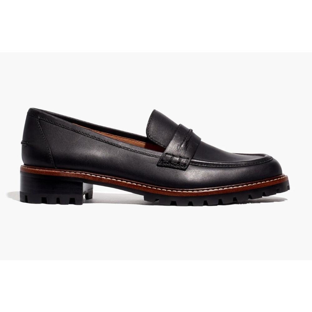 Madewell The Corinne Lugsole Loafer True Black Leather Sz 9.5 NWOB 90s Classic - Picture 13 of 13